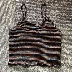 Black sparkly crop top